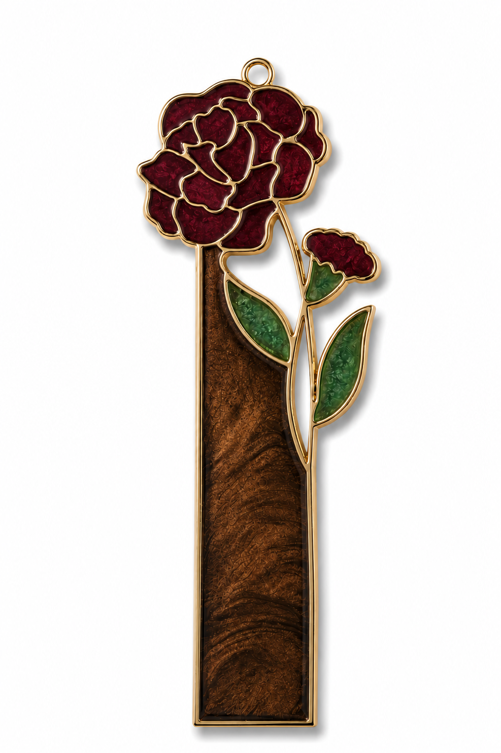 Everlasting Bloom Resin Metal Bookmark
