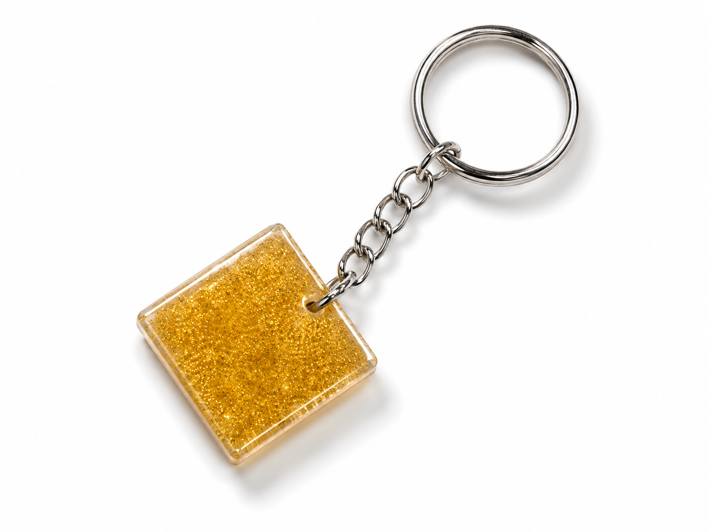 Priest Gold Resin Square Keychain
