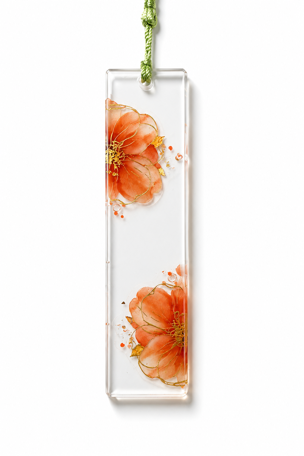Eden Orange Resin Bookmark