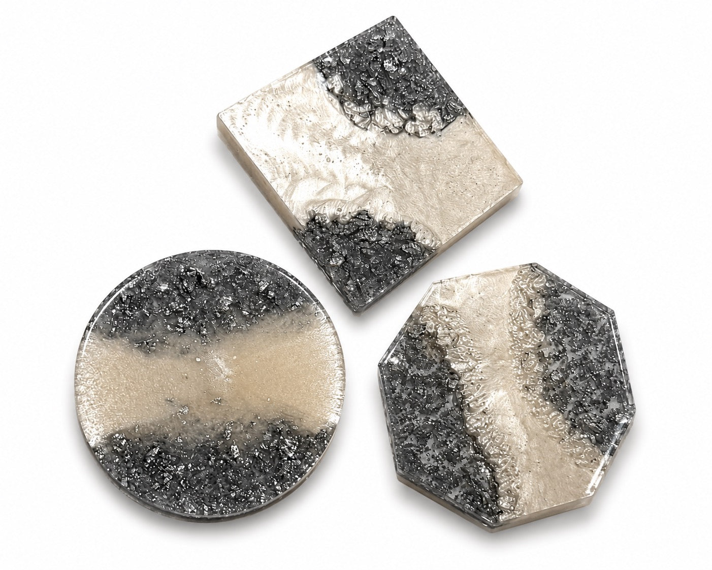 Refuge Stone Resin Coaster Set