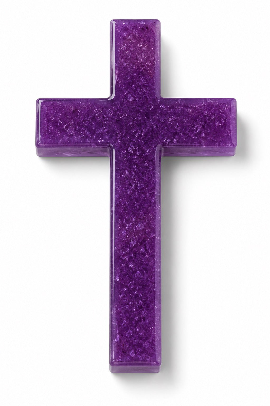 Purple Resin Cross