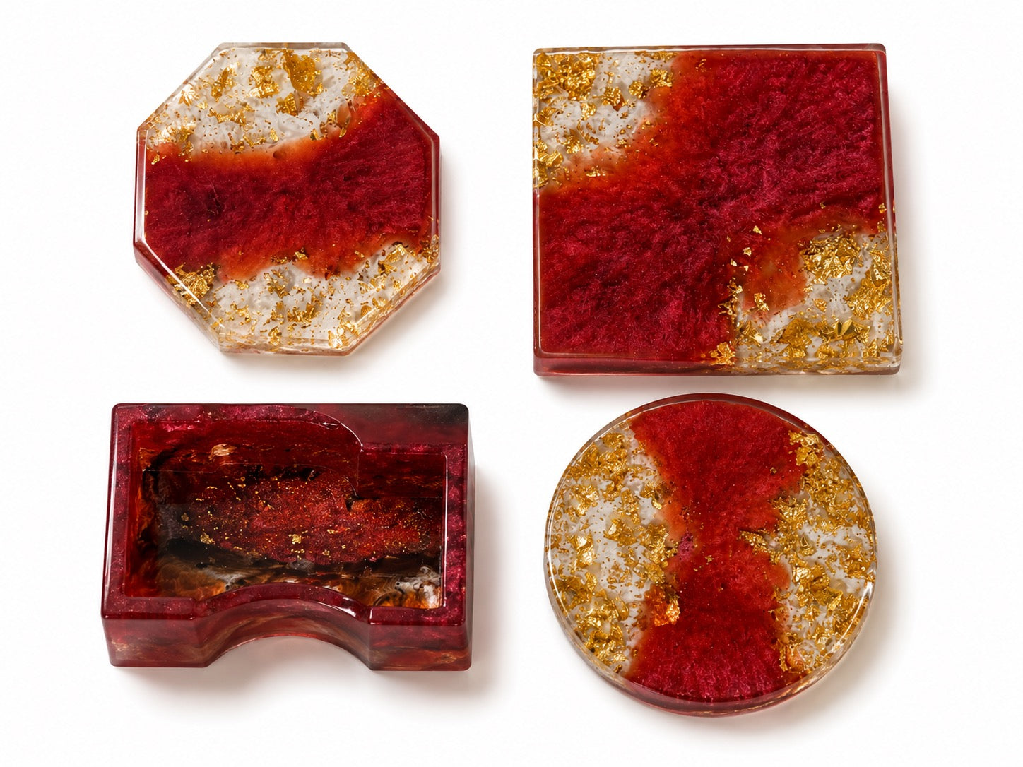Refined by Fire Resin Coaster Set